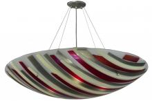 Meyda Black 140260 - 35.25"W Metro Fusion Jubilee Glass Inverted Pendant