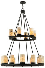 Meyda Black 140432 - 42" Wide Loxley Jadestone 18 LT Two Tier Chandelier