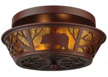 Meyda Black 140650 - 13.5"W Bear on the Loose Flushmount