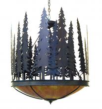 Meyda Black 140717 - 30" Wide Tall Pines Inverted Pendant