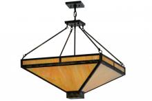 Meyda Black 140866 - 25.5"Sq Whitewing Inverted Pendant