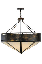 Meyda Black 140868 - 36" Wide Craftsman Prime Inverted Pendant