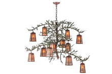 Meyda Black 140897 - 52"W Pine Branch Valley View 12 LT Chandelier