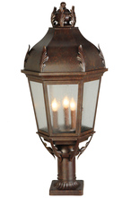 Meyda Black 141105 - 15"W Royan Lantern Pier Mount