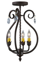 Meyda Black 141643 - 12"W Antonia 3 LT Chandelier