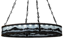 Meyda Black 141804 - 42" Wide Mountain Range Ring Chandelier