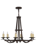 Meyda Black 141829 - 36" Wide Octavia 6 Light Chandelier