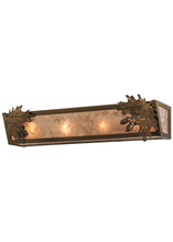 Meyda Black 14210 - 24"W Oak Leaf & Acorn Vanity Light