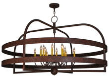 Meyda Black 142301 - 60"W Aldari 12 LT Chandelier