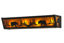 Meyda Black 14238 - 24"W Bear at Lake Vanity Light