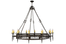 Meyda Black 142552 - 72"W Toscano 12 LT Chandelier