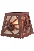 Meyda Black 142630 - 6"SQ BRANCH PINECONE RING SHADE