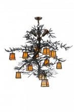 Meyda Black 142768 - 52"W Pine Branch Valley View 12 LT W/Uplights Chandelier