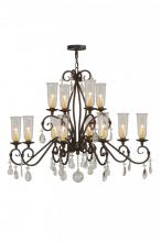 Meyda Black 142887 - 48"W Zola 12 LT Two Tier Chandelier