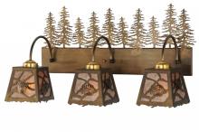 Meyda Black 143443 - 28"L Spruce Pine 3 LT Vanity Light