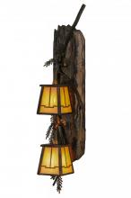 Meyda Black 143666 - 6.5" Wide Pine Branch Valley View 2 Light Wall Sconce