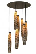 Meyda Black 143750 - 46"W Checkers 7 LT Cascading Pendant