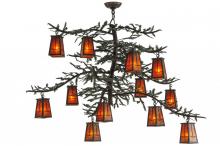 Meyda Black 143845 - 53"W Pine Branch Valley View 12 LT Chandelier