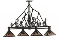 Meyda Black 143959 - 60" Long Tall Pines 4 Light Island Pendant