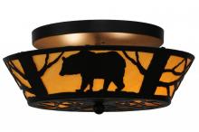 Meyda Black 144229 - 16"W Bear on the Loose Flushmount