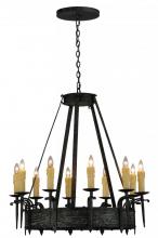 Meyda Black 144262 - 36"W Costello 10 LT Chandelier