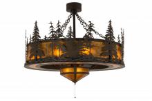 Meyda Black 144311 - 45"W Tall Pines W/Fan Light Chandel-Air