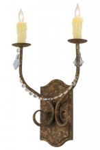 Meyda Black 144397 - 14"W Samuel 2 LT Wall Sconce