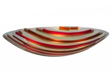 Meyda Black 144398 - 30"W Metro Fusion Marina Glass Bowl Shade