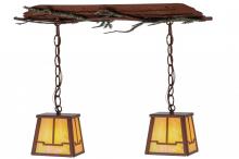 Meyda Black 144412 - 26" Long Pine Branch Valley View 2 Light Island Pendant