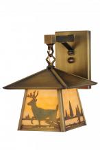 Meyda Black 144652 - 8"W Stillwater Deer Creek Hanging Wall Sconce