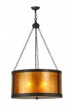 Meyda Black 144915 - 28"W Smythe Craftsman Inverted Pendant