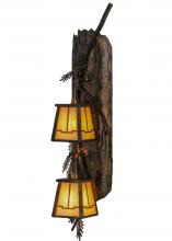 Meyda Black 145030 - 6.5"W Pine Branch Valley View 2 LT Vertical LED Wall Sconce