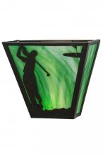 Meyda Black 145158 - 13" Wide Golf Wall Sconce