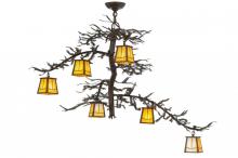 Meyda Black 145308 - 45"W Pine Branch Valley View 6 LT Chandelier