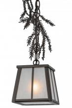 Meyda Black 145309 - 5.5"Sq Pine Branch Mini Pendant