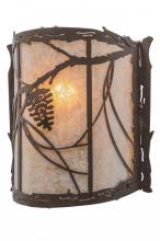 Meyda Black 145311 - 9"W Whispering Pines Wall Sconce