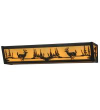 Meyda Black 145713 - 24" Wide Deer at Lake Vanity Light