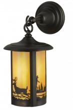 Meyda Black 145772 - 7.5"W Fulton Deer Creek Hanging Wall Sconce