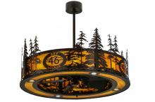 Meyda Black 146112 - 45"W Tall Pines Custom Logo Up and Downlight LED Chandel-Air