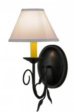 Meyda Black 146311 - 7"W Bordeaux W/Fabric Shade Wall Sconce