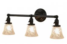 Meyda Black 146608 - 25" Wide Revival Gas & Electric 3 Light Vanity Light