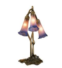 Meyda Black 14670 - 16" High Pink/Blue Pond Lily 3 LT Accent Lamp