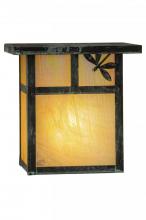 Meyda Black 146928 - 8"W Hyde Park T Mission Dragonfly Wall Sconce