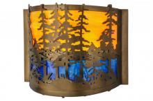 Meyda Black 146953 - 12" Wide Tall Pines Wall Sconce