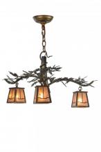 Meyda Black 147319 - 24"W Pine Branch Valley View 3 LT Chandelier