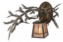 Meyda Black 147378 - 16"W Pine Branch Valley View Wall Sconce