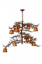 Meyda Black 147616 - 48"W Pine Branch 12 LT Chandelier