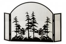 Meyda Black 147758 - 50" Wide X 34" High Tall Pines Arched Fireplace Screen