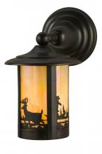 Meyda Black 147778 - 6"W Fulton Deer Creek Solid Mount Wall Sconce