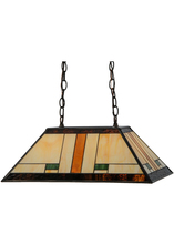 Meyda Black 147783 - 21"L Manhattan Oblong Pendant